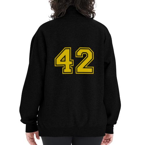 Number 42 in a classic athletic collegiate font - Champion Unisex 1/4 Zip Pullover Sweatshirt