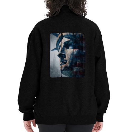 USA: Urban Liberty Triptych - Champion Unisex 1/4 Zip Pullover Sweatshirt