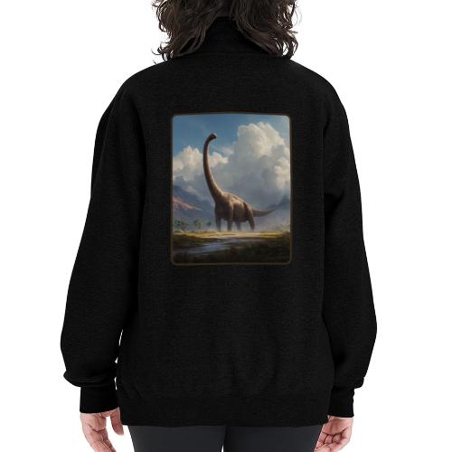 Brachiosaurus Valley Landscape Design - Champion Unisex 1/4 Zip Pullover Sweatshirt
