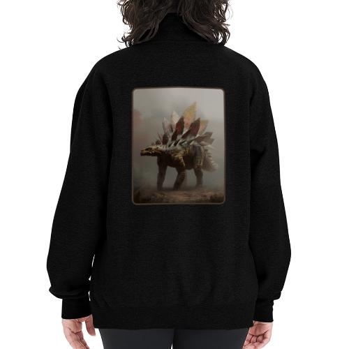 Stegosaurus Misty Forest Design - Champion Unisex 1/4 Zip Pullover Sweatshirt