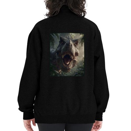 T Rex Jungle Roar Design - Champion Unisex 1/4 Zip Pullover Sweatshirt