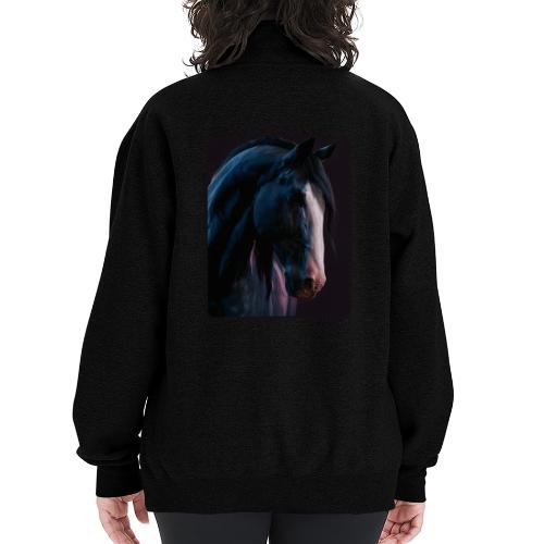 Noble Horse Cinematic Portrait Design - Champion Unisex 1/4 Zip Pullover Sweatshirt