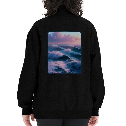 Dreamy Pastel Ocean Sunset Art - Champion Unisex 1/4 Zip Pullover Sweatshirt