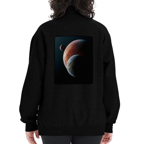 Three Planets Deep Space Design - Champion Unisex 1/4 Zip Pullover Sweatshirt