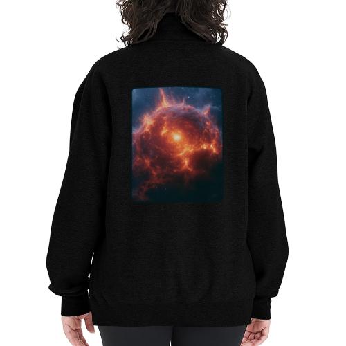 Exploding Supernova Space Art - Champion Unisex 1/4 Zip Pullover Sweatshirt
