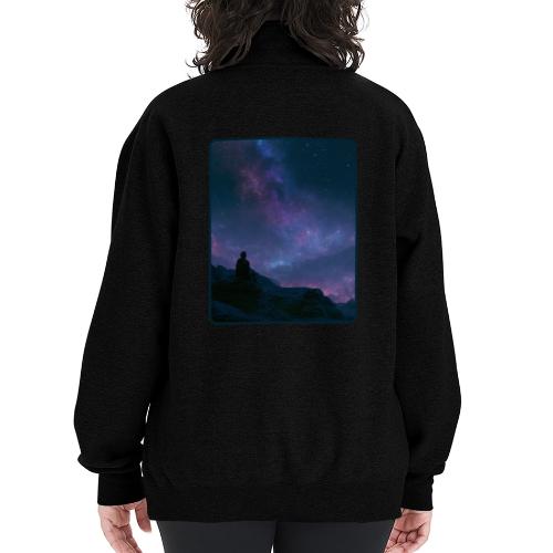 Stargazer Nebula Night Sky Art - Champion Unisex 1/4 Zip Pullover Sweatshirt