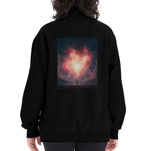 Supernova Sky Sci-Fi Artwork - Champion Unisex 1/4 Zip Pullover Sweatshirt