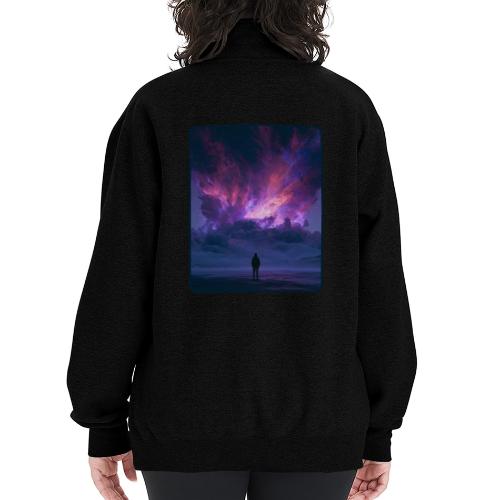 Cosmic Supernova Night Design - Champion Unisex 1/4 Zip Pullover Sweatshirt
