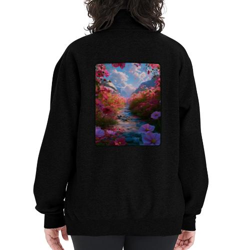 Dreamy Cosmos Valley Landscape Art - Champion Unisex 1/4 Zip Pullover Sweatshirt