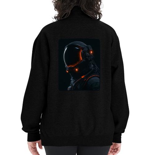 Futuristic Astronaut Helmet - Champion Unisex 1/4 Zip Pullover Sweatshirt