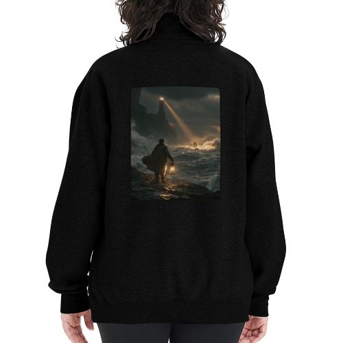 The Lone Lightkeeper's Beacon - Champion Unisex 1/4 Zip Pullover Sweatshirt