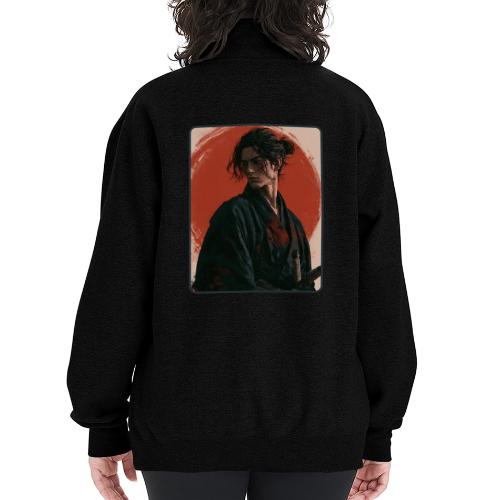 Samurai Beneath the Red Sun - Champion Unisex 1/4 Zip Pullover Sweatshirt