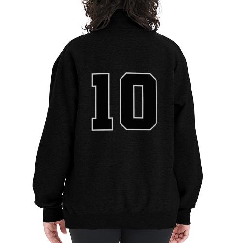 Varsity Number 10 Athletic Design - Champion Unisex 1/4 Zip Pullover Sweatshirt