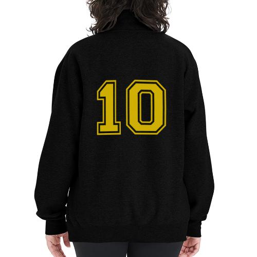 Number 10 in a classic athletic collegiate font - Champion Unisex 1/4 Zip Pullover Sweatshirt