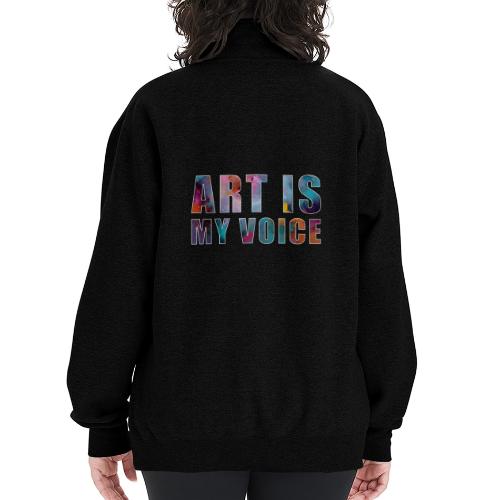 Art Is My Voice - Champion Unisex 1/4 Zip Pullover Sweatshirt