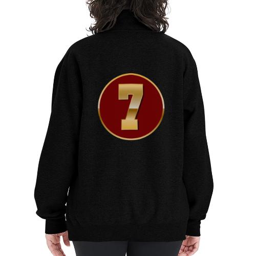 Number 7 in Gold Varsity Font - Champion Unisex 1/4 Zip Pullover Sweatshirt