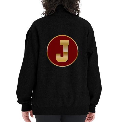 Letter J – Capital Varsity Alphabet Monogram - Champion Unisex 1/4 Zip Pullover Sweatshirt