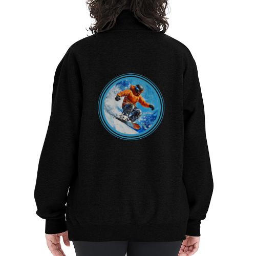 Snowboarding Motion - Champion Unisex 1/4 Zip Pullover Sweatshirt