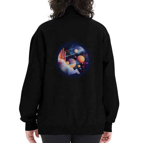 Floating Planetscape - Champion Unisex 1/4 Zip Pullover Sweatshirt