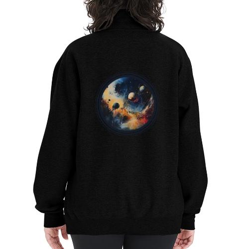 Chaotic Color Planets - Champion Unisex 1/4 Zip Pullover Sweatshirt