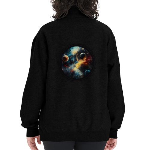 Painted Cosmos of Planets - Champion Unisex 1/4 Zip Pullover Sweatshirt