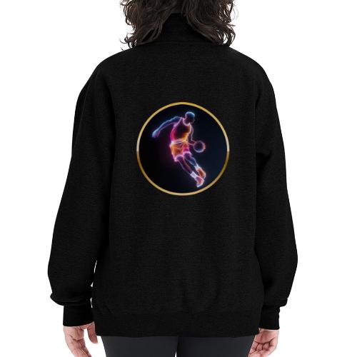 Neon Basketball Player - Champion Unisex 1/4 Zip Pullover Sweatshirt