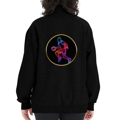 Basketball: Neon Dribble Pulse - Champion Unisex 1/4 Zip Pullover Sweatshirt