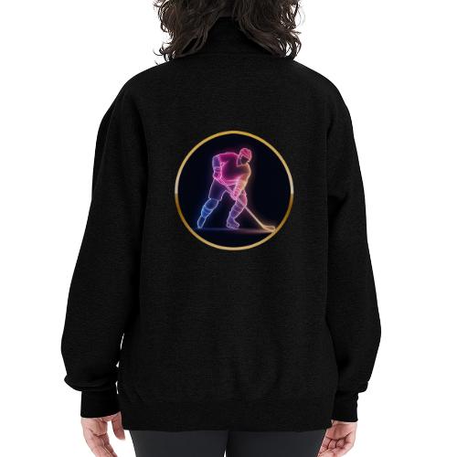Hockey: Neon Ice Rush - Champion Unisex 1/4 Zip Pullover Sweatshirt