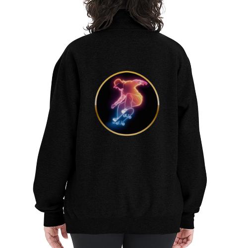 Skateboarding: Golden Trick Rider - Champion Unisex 1/4 Zip Pullover Sweatshirt