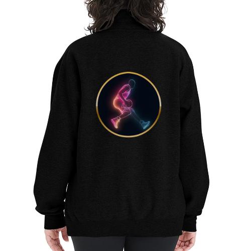 Basketball: Golden Court Glow - Champion Unisex 1/4 Zip Pullover Sweatshirt