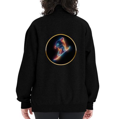 Golden Neon Snowboard - Champion Unisex 1/4 Zip Pullover Sweatshirt