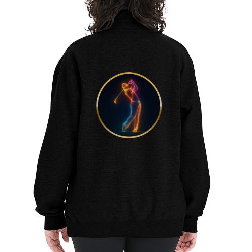 Neon Golf Motion - Champion Unisex 1/4 Zip Pullover Sweatshirt