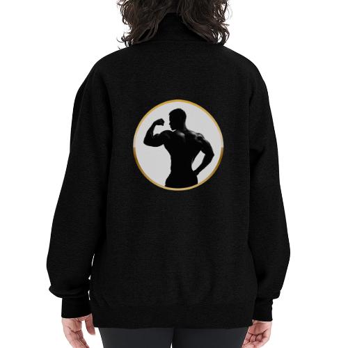 Bodybuilder: Classic Flex Emblem - Champion Unisex 1/4 Zip Pullover Sweatshirt