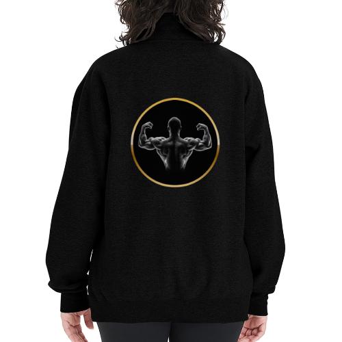 Bodybuilding: Golden Back Power - Champion Unisex 1/4 Zip Pullover Sweatshirt