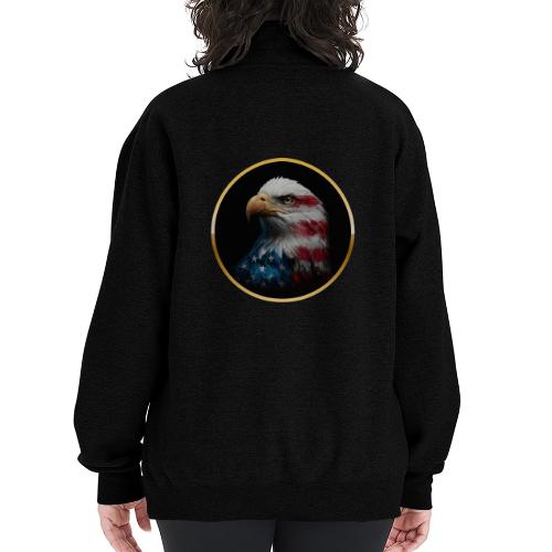 USA: Liberty Emblem - Champion Unisex 1/4 Zip Pullover Sweatshirt