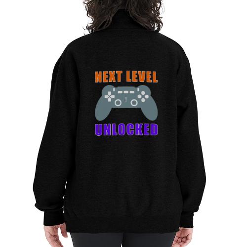 Next Level Unlocked Gamer Design - Champion Unisex 1/4 Zip Pullover Sweatshirt