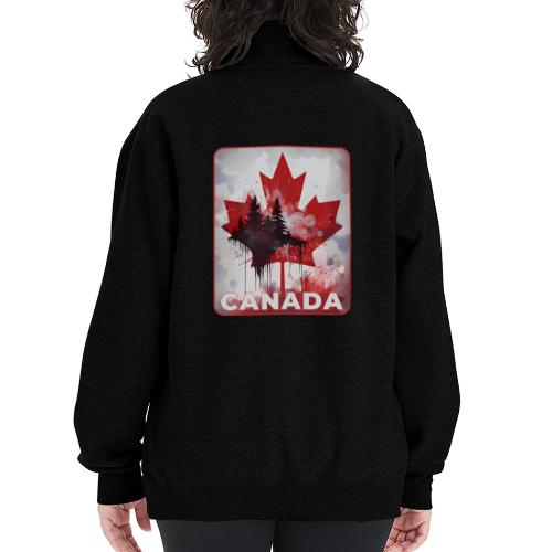 Canada's Maple Leaf Pride - Champion Unisex 1/4 Zip Pullover Sweatshirt