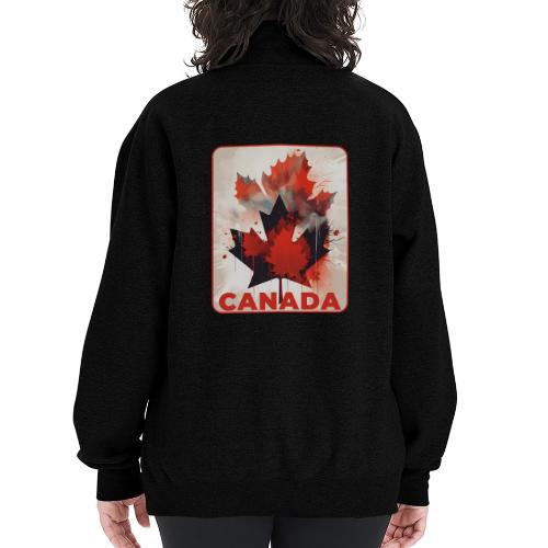 Canada Inked Leaf - Champion Unisex 1/4 Zip Pullover Sweatshirt