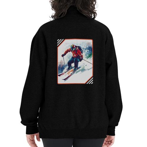 Skiing is Life - Champion Unisex 1/4 Zip Pullover Sweatshirt