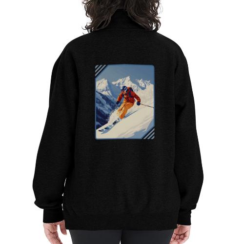Mountain Skiing Vibes - Champion Unisex 1/4 Zip Pullover Sweatshirt