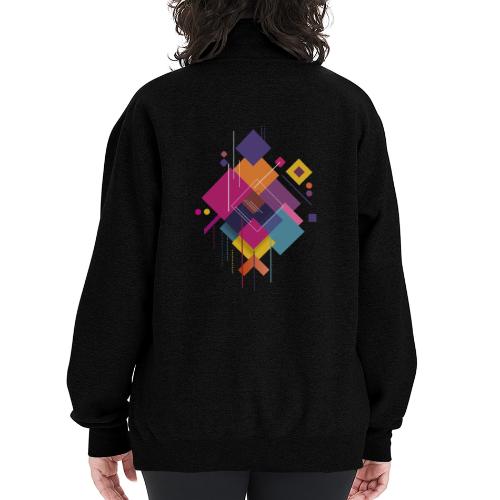 Vibrant Geometry - Champion Unisex 1/4 Zip Pullover Sweatshirt