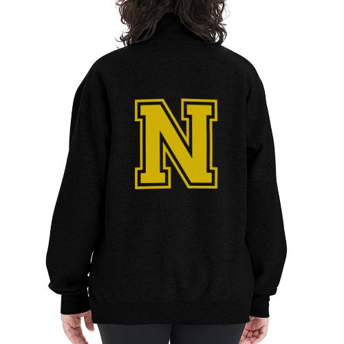 Letter N – Capital Athletic Alphabet Monogram - Champion Unisex 1/4 Zip Pullover Sweatshirt
