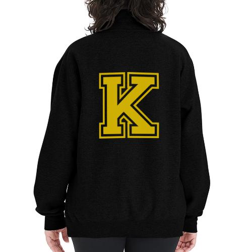 Letter k – Capital Athletic Alphabet Monogram - Champion Unisex 1/4 Zip Pullover Sweatshirt