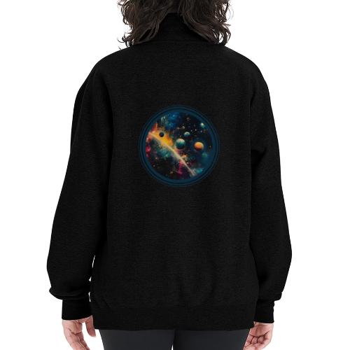 Painted Planetscape - Champion Unisex 1/4 Zip Pullover Sweatshirt
