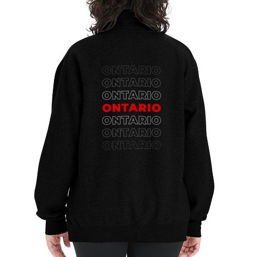 Ontario Outline - Champion Unisex 1/4 Zip Pullover Sweatshirt