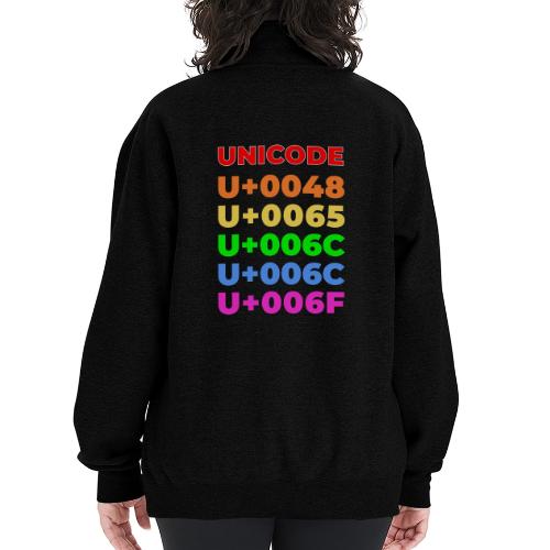 Hello, in unicode - Champion Unisex 1/4 Zip Pullover Sweatshirt