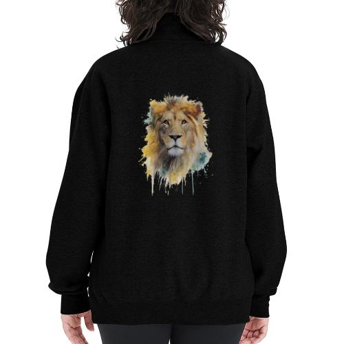 Watercolor Lion Portrait - Champion Unisex 1/4 Zip Pullover Sweatshirt
