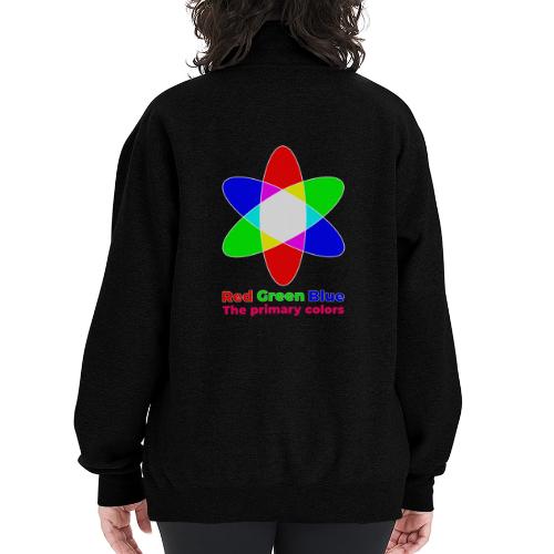 Primary colors: RGB Origins - Champion Unisex 1/4 Zip Pullover Sweatshirt