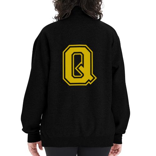 Letter Q – Capital Athletic Alphabet Monogram - Champion Unisex 1/4 Zip Pullover Sweatshirt