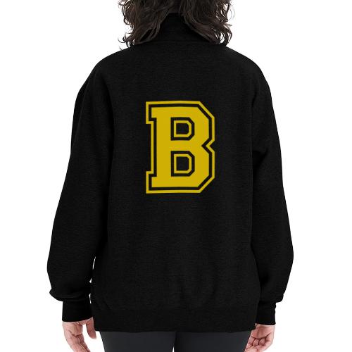 Letter B – Capital Athletic Alphabet Monogram - Champion Unisex 1/4 Zip Pullover Sweatshirt